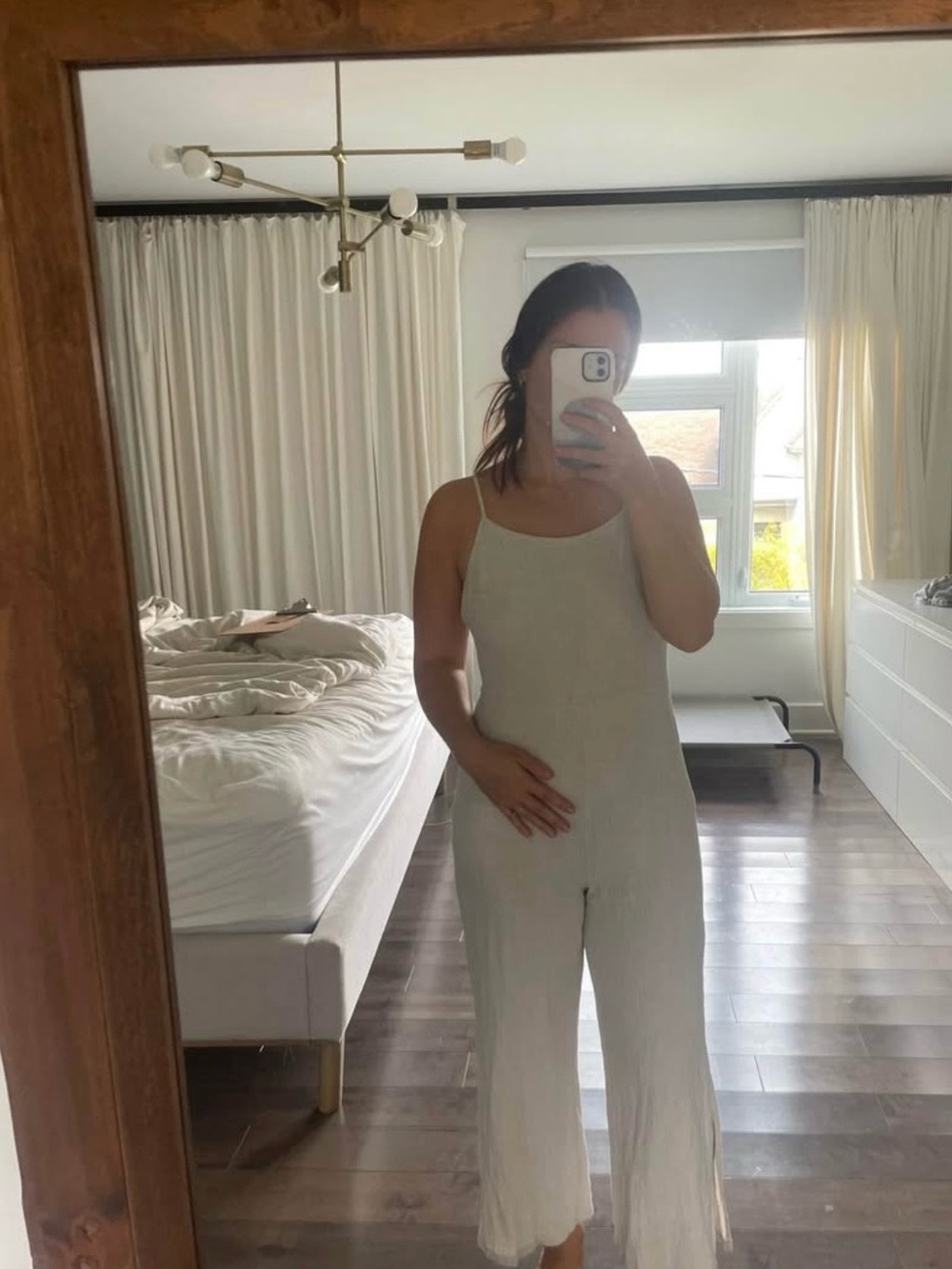 Rhythm Women's Cream Wide-Leg Jumpsuit - Sleeveless - small